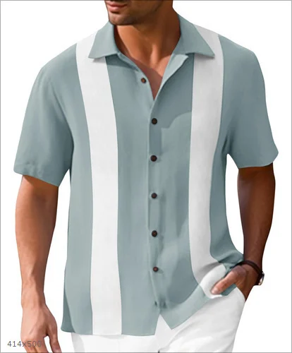 Mens Sporty 3d-printed Casual Shirt — image 3