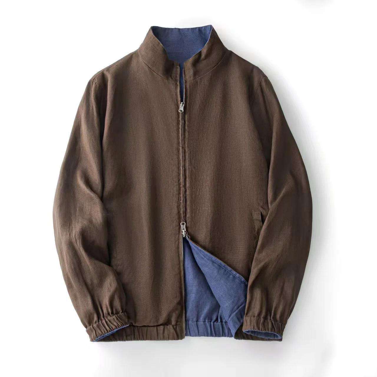 Mens Stand-neck Double-faced Jacket Casual Springautumn Coat — image 2