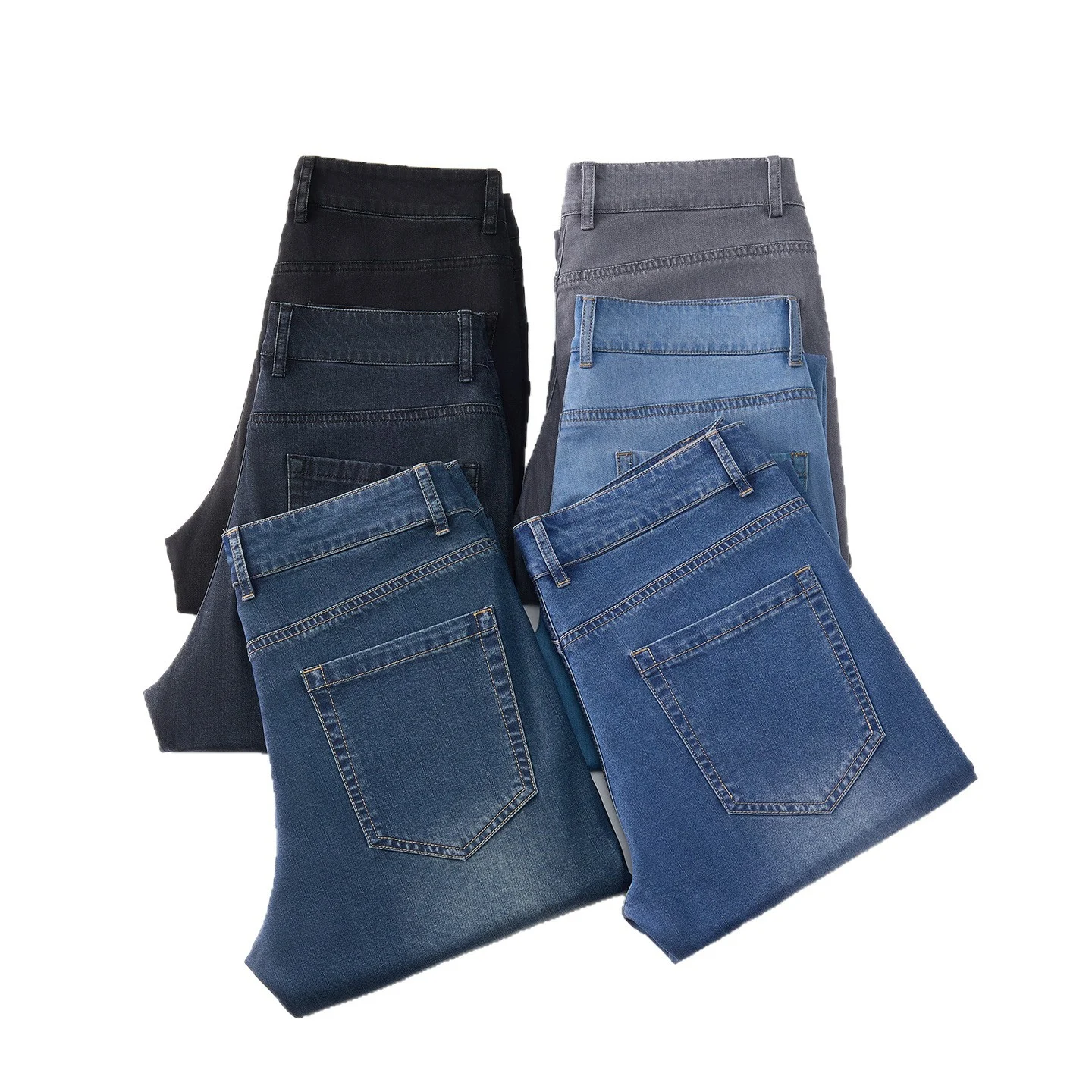 Mens Straight-leg Loose-fit Stretch Wrinkle-resistant Trousers — image 4
