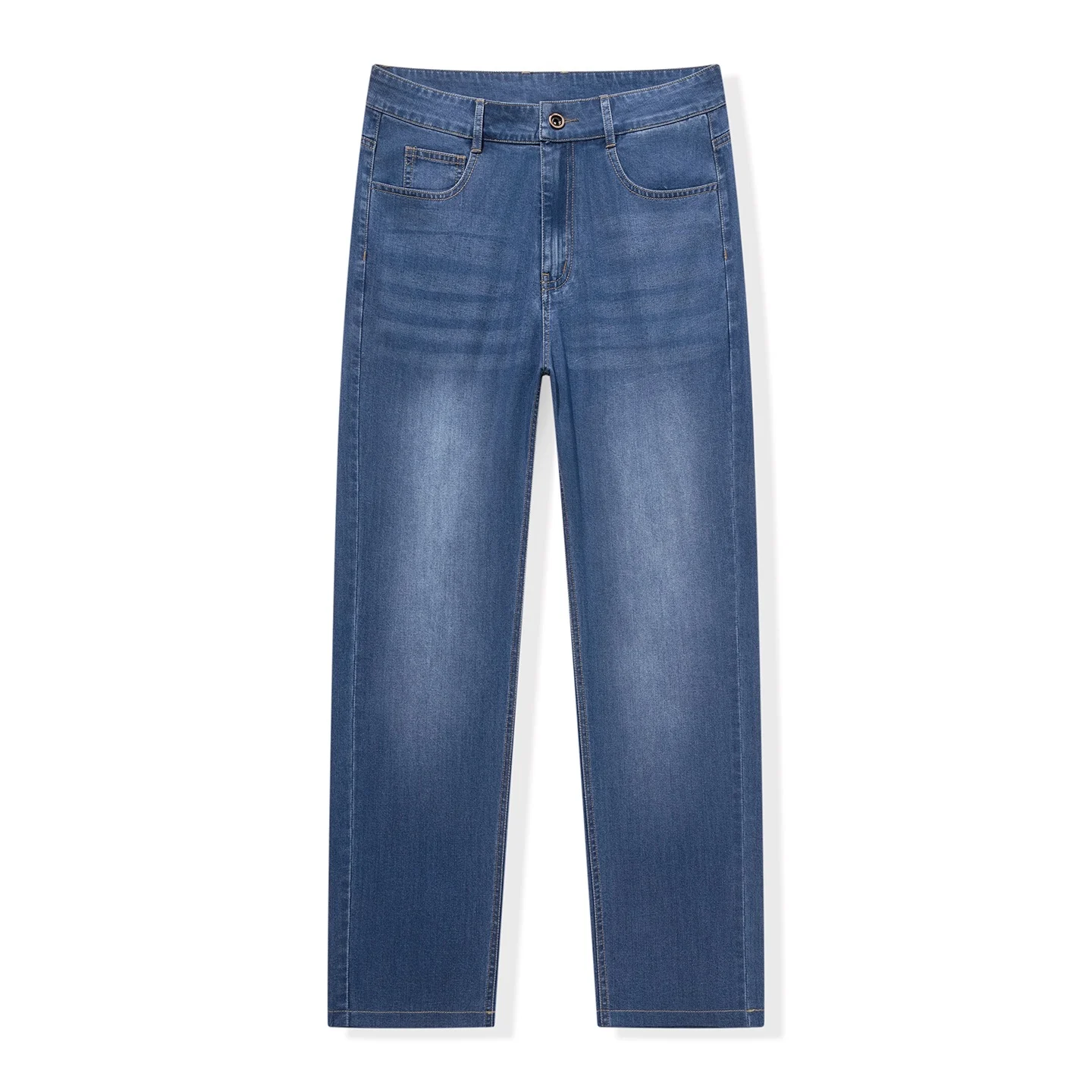Mens Straight-leg Loose-fit Stretch Wrinkle-resistant Trousers — image 5