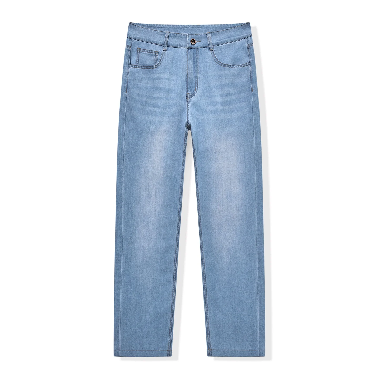 Mens Straight-leg Loose-fit Stretch Wrinkle-resistant Trousers — image 3