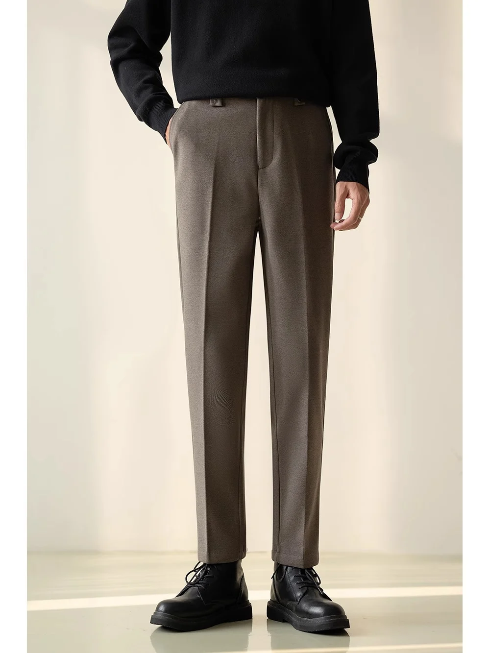 Mens Stylish Casual Straight-leg Suit Pants — image 7