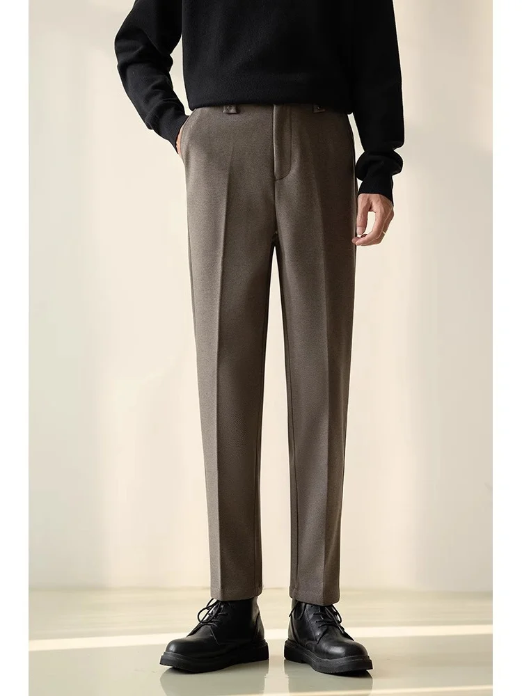 Mens Stylish Casual Straight-leg Suit Pants — image 4