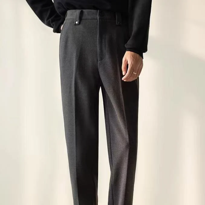 Mens Stylish Casual Straight-leg Suit Pants — image 5