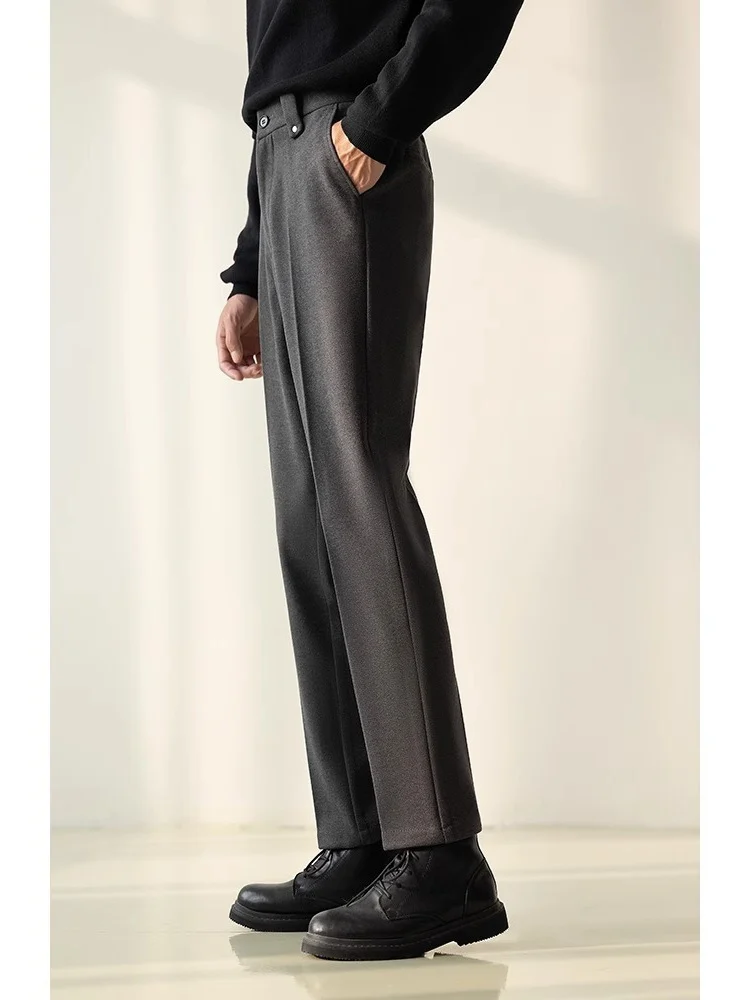 Mens Stylish Casual Straight-leg Suit Pants — image 2