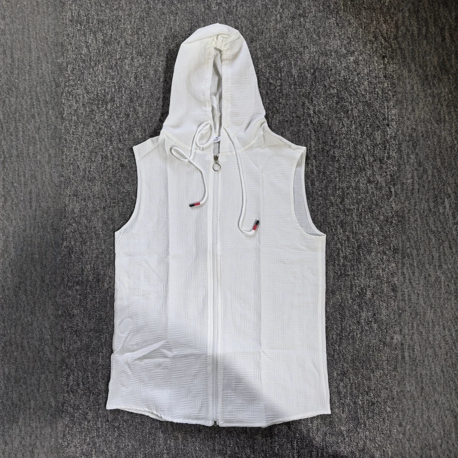 Mens Stylish Sleeveless Hooded Zip-up Cardigan — image 7