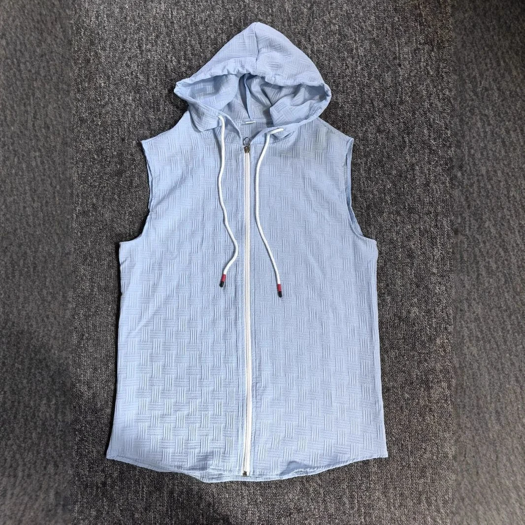 Mens Stylish Sleeveless Hooded Zip-up Cardigan — image 6