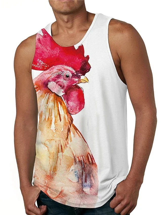 Mens Summer Hawaiian-print Casual Vest — image 10
