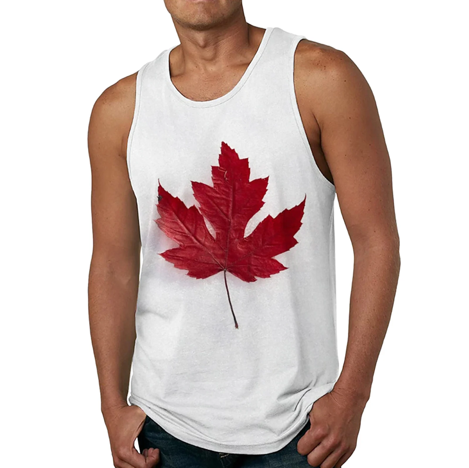 Mens Summer Hawaiian-print Casual Vest — image 7
