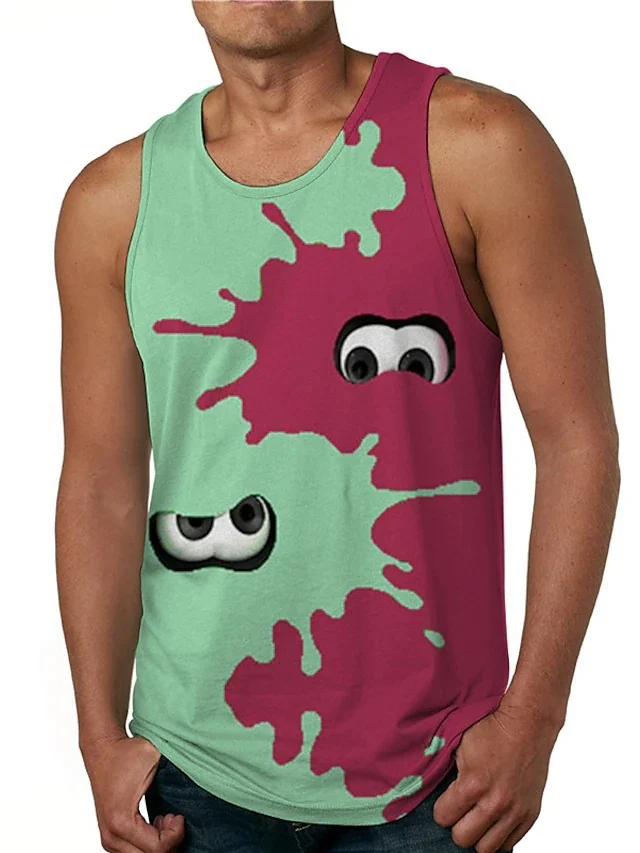 Mens Summer Hawaiian-print Casual Vest — image 4