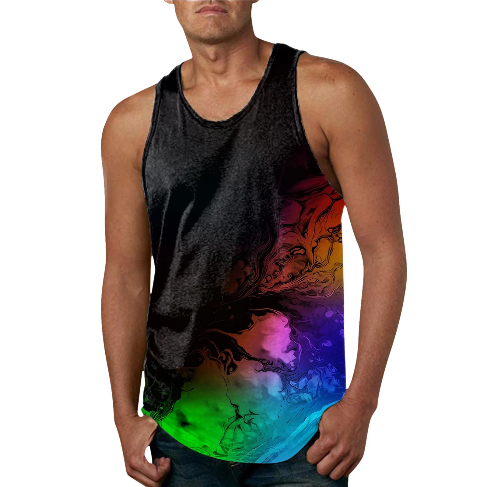 Mens Summer Hawaiian-print Casual Vest — image 5