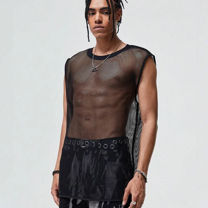 Mens Summer Mesh Tank Top T-shirt — image 3