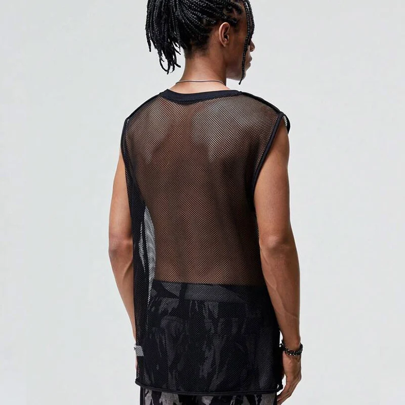 Mens Summer Mesh Tank Top T-shirt — image 2