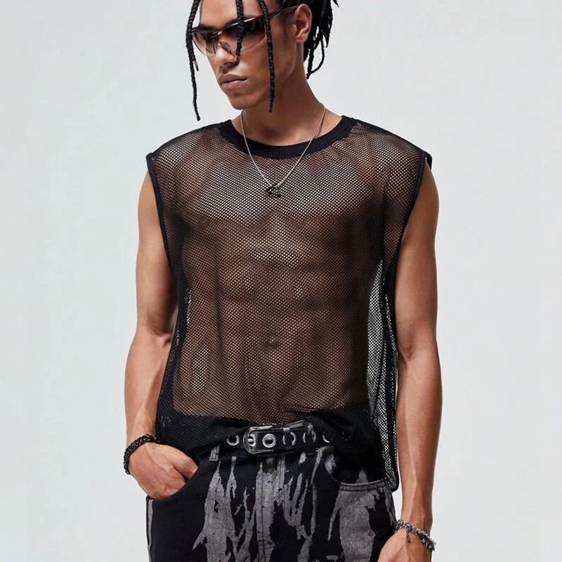 Mens Summer Mesh Tank Top T-shirt — image 5