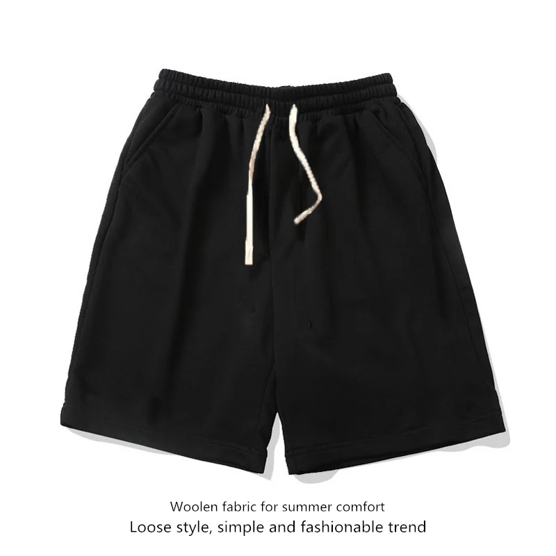 Mens Summer Plus-size Straight-leg Black Loose-fit Casual Knit — image 7