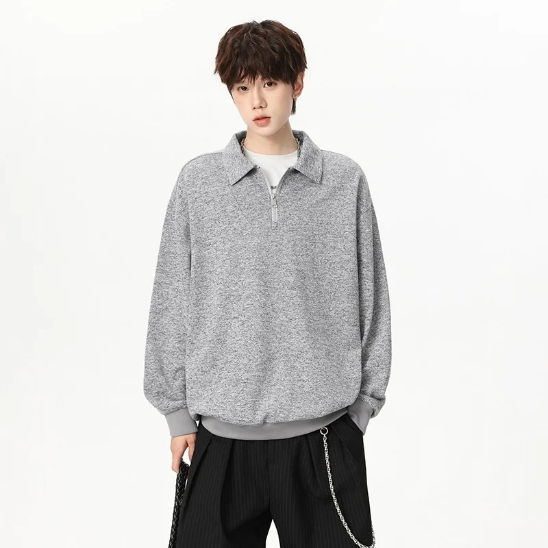 Mens Textured Half-zip Pullover Hoodie Perfect For Fall — image 5