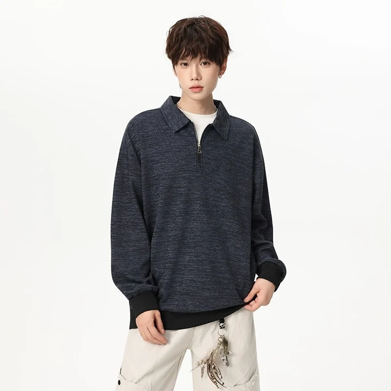 Mens Textured Half-zip Pullover Hoodie Perfect For Fall — image 8