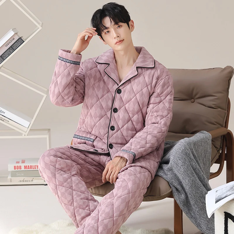 Mens Three-layer Quilted Loungewear For Fall And Winterwear It Indoors Or Out — image 2