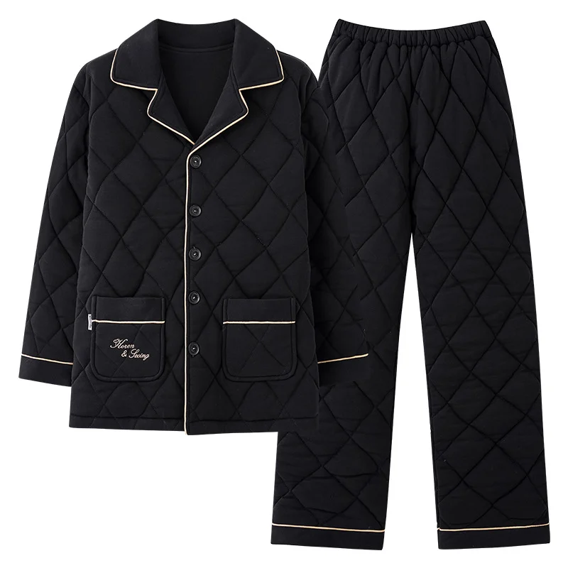 Mens Three-layer Quilted Loungewear For Fall And Winterwear It Indoors Or Out — image 5
