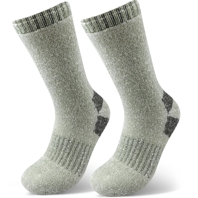 Mens Winter Fleece-lined Thermal Mid-crew Socks For Outdoor Sports And Hiking — image 7