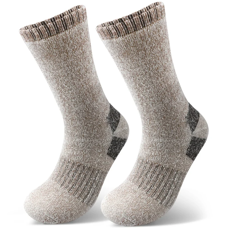 Mens Winter Fleece-lined Thermal Mid-crew Socks For Outdoor Sports And Hiking — image 5