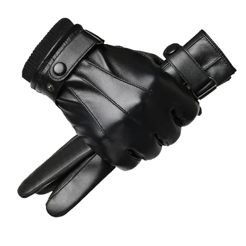 Mens Winter Fleece-lined Warm Windproof And Waterproof Cycling Gloves — image 6