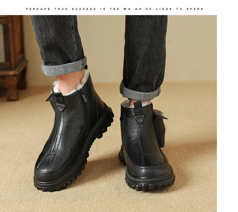 Mens Winter Thermal Charging Heated Boots Non-slip And Waterproof For Snowy Conditions — image 4