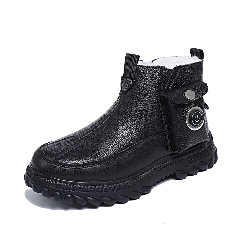 Mens Winter Thermal Charging Heated Boots Non-slip And Waterproof For Snowy Conditions — image 2
