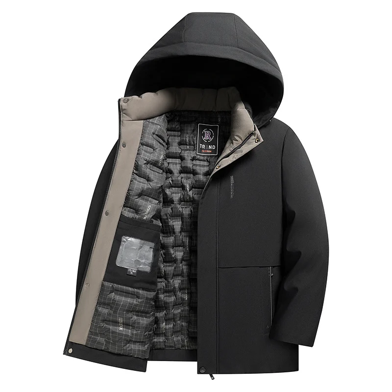 Mens Winter Thickened Hooded Cotton-padded Coat — image 6
