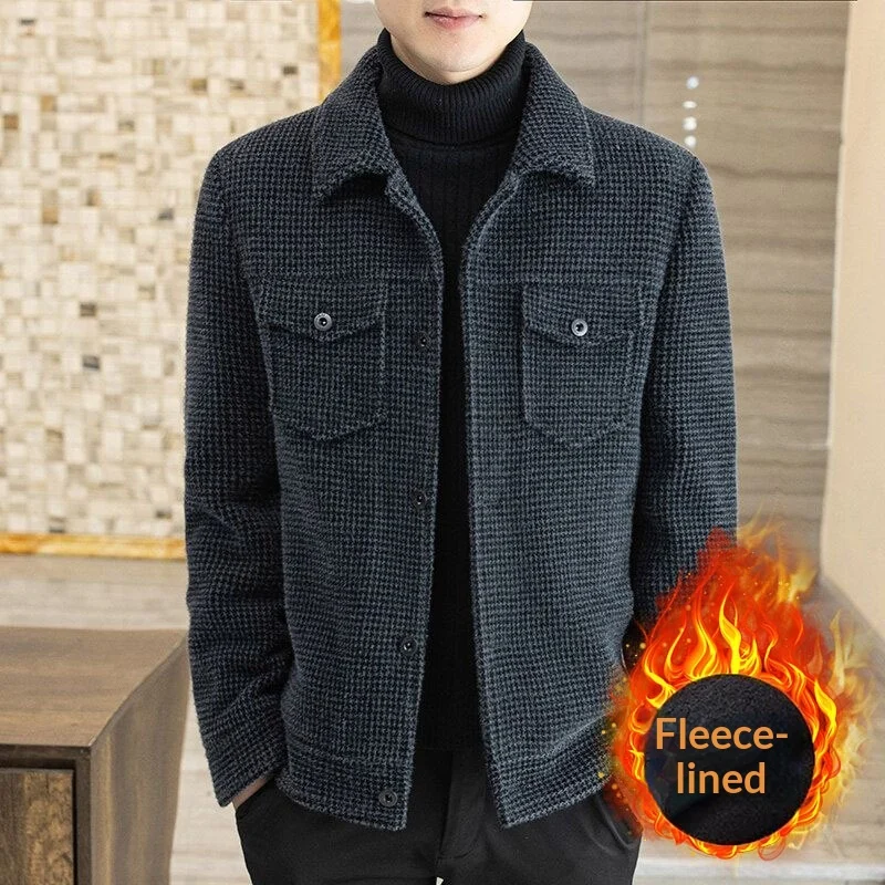 Mens Wool Coat Autumnwinter Jacket Short Style — image 6