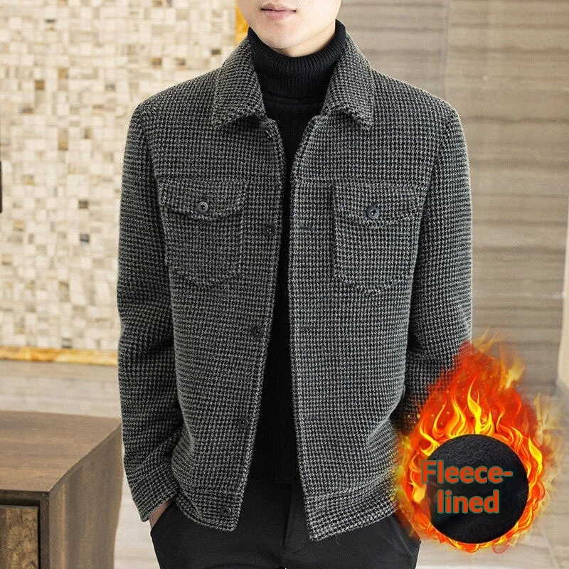 Mens Wool Coat Autumnwinter Jacket Short Style — image 2