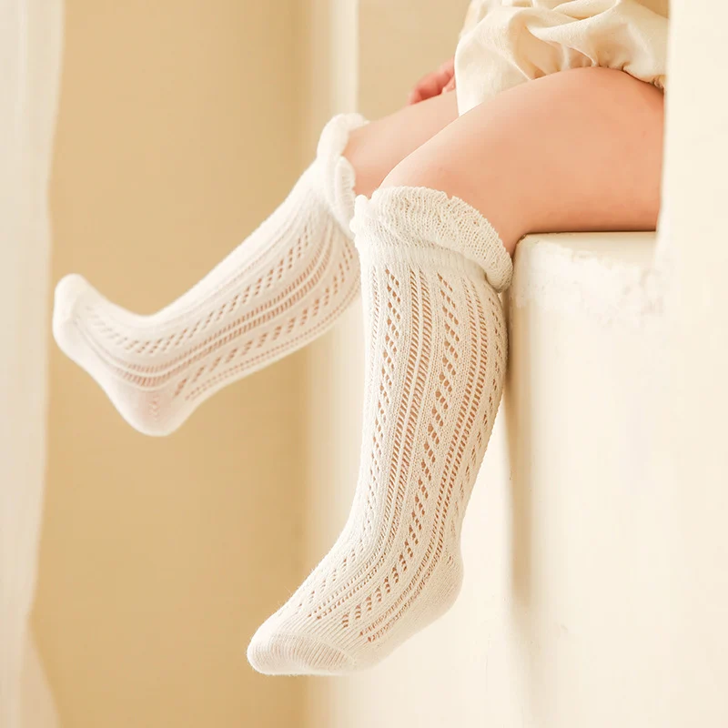 Mesh Thin Breathable Baby Lace Long Socks — image 3