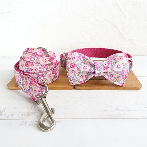 Metal Buckle Dog Collar Leash Bow Tie Accessory — image 3