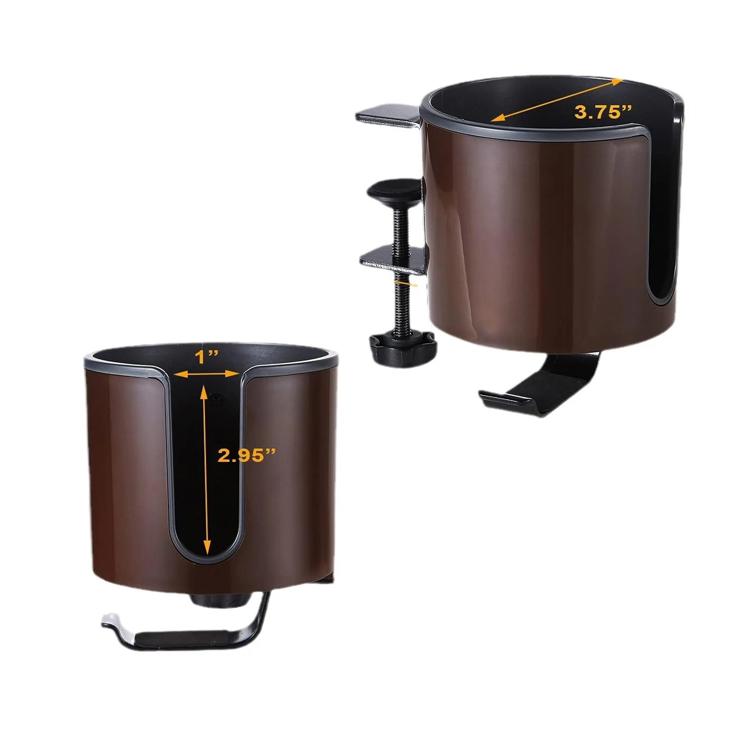 Metal Headphone Stand Rotating Multi-functional Drill-free Desk-side Cup Holder — image 4