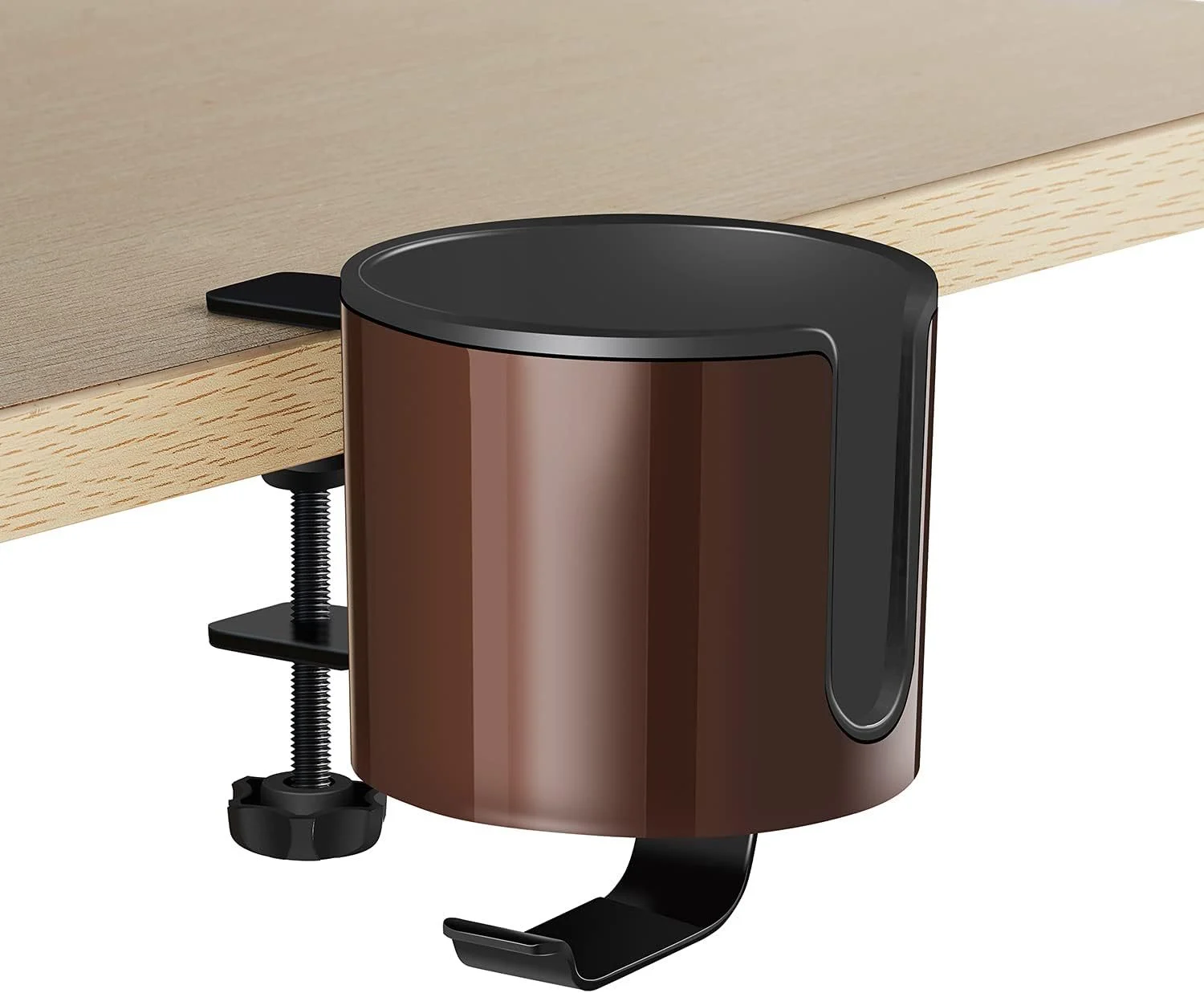 Metal Headphone Stand Rotating Multi-functional Drill-free Desk-side Cup Holder — image 3