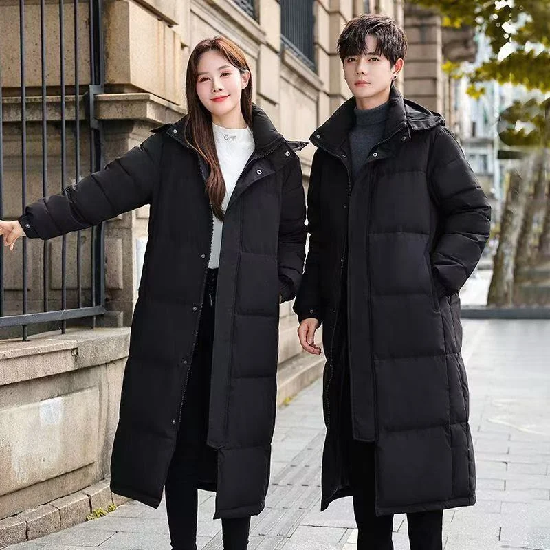 Mid-length Couple Men's And Women's Winter Down Hooded Jacket — image 2