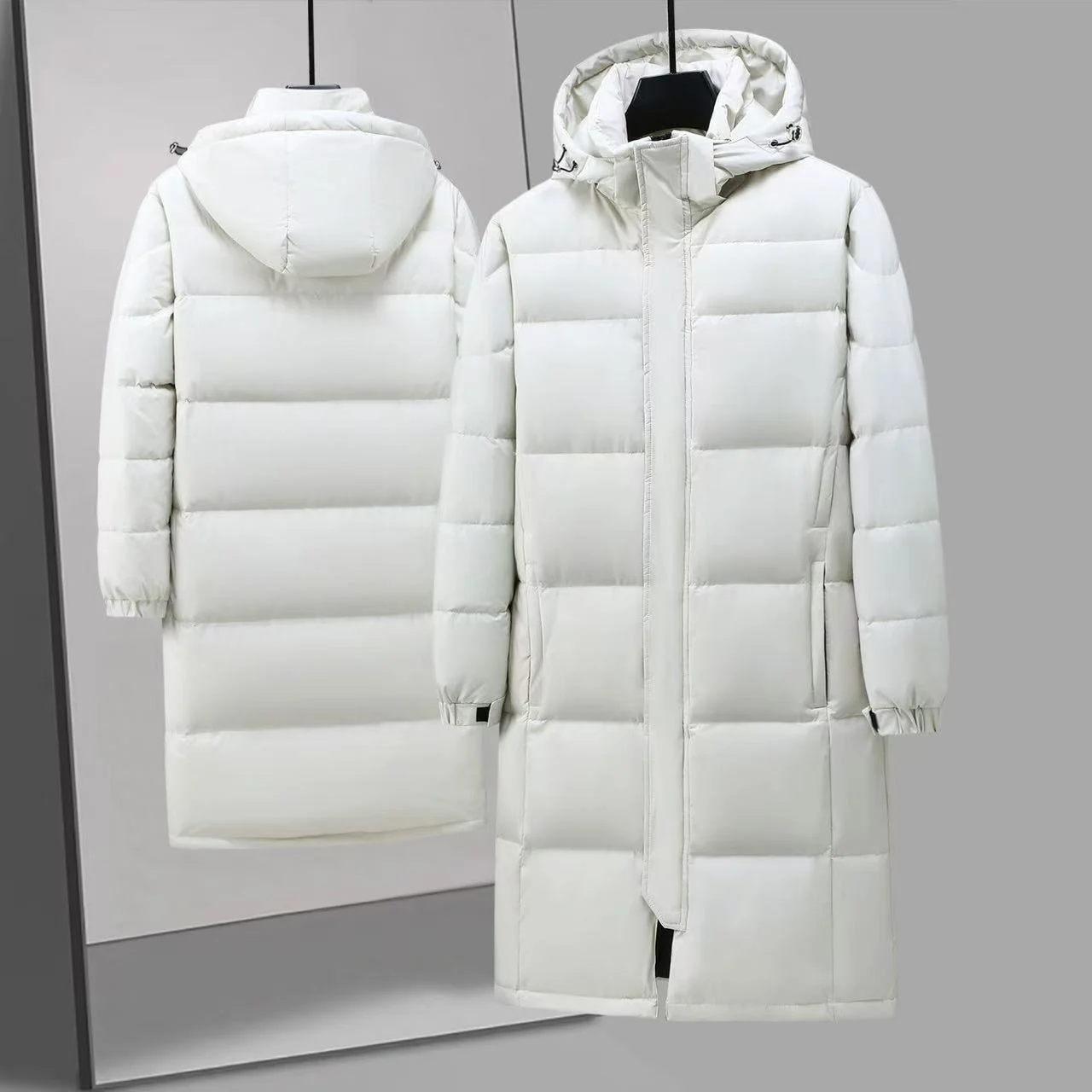 Mid-length Couple Men's And Women's Winter Down Hooded Jacket — image 6
