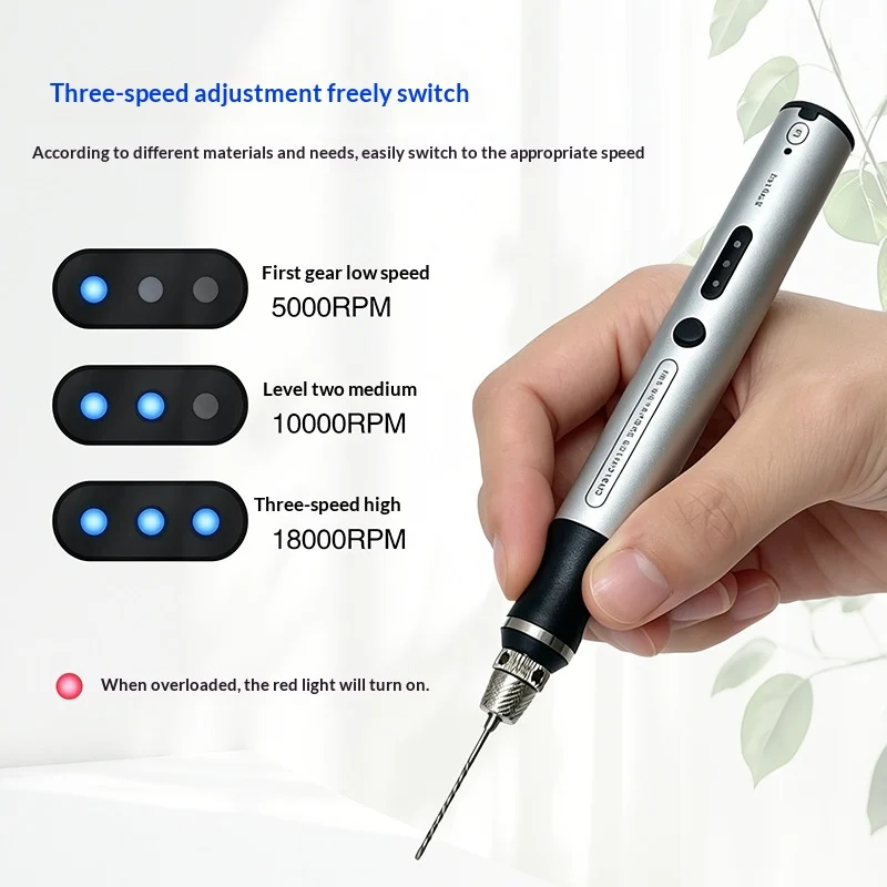 Mini Electric Nail Drill For Manicure Polishing Pen — image 2