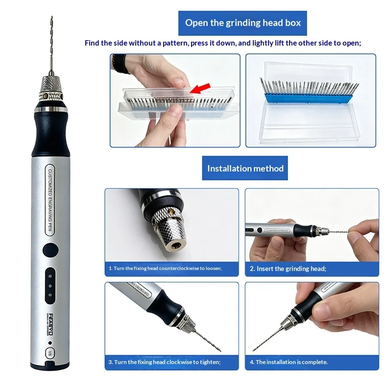 Mini Electric Nail Drill For Manicure Polishing Pen — image 3