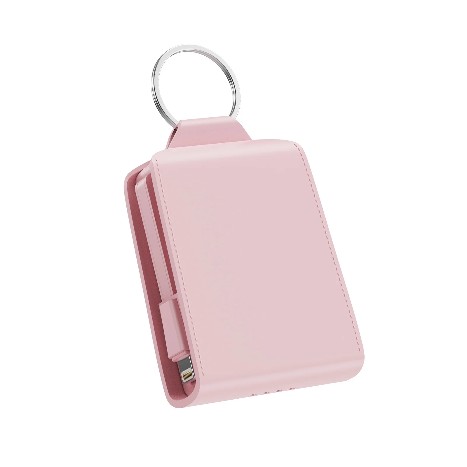 Mini Keyring Power Bank With Built-in Dual Cables — image 3