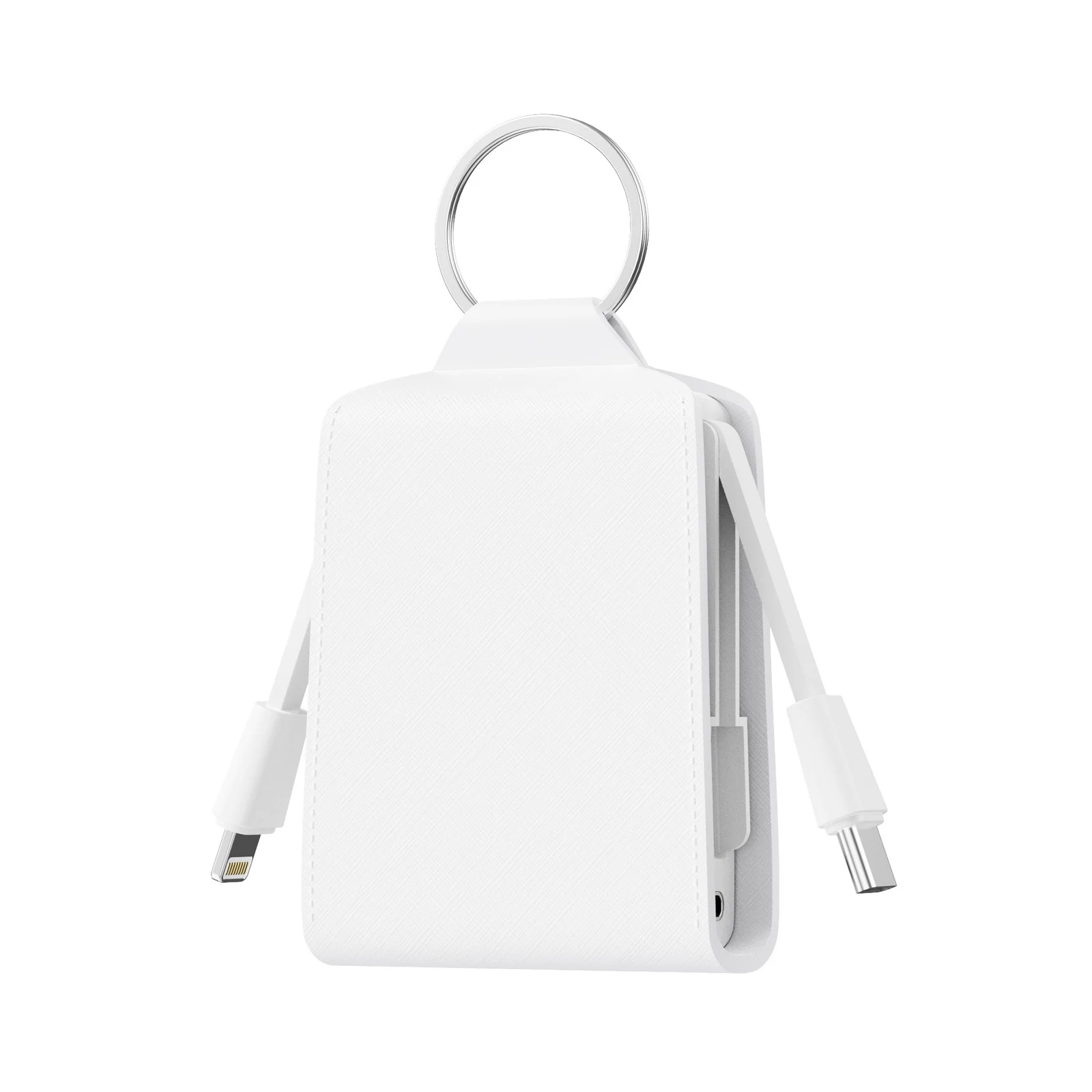 Mini Keyring Power Bank With Built-in Dual Cables — image 4