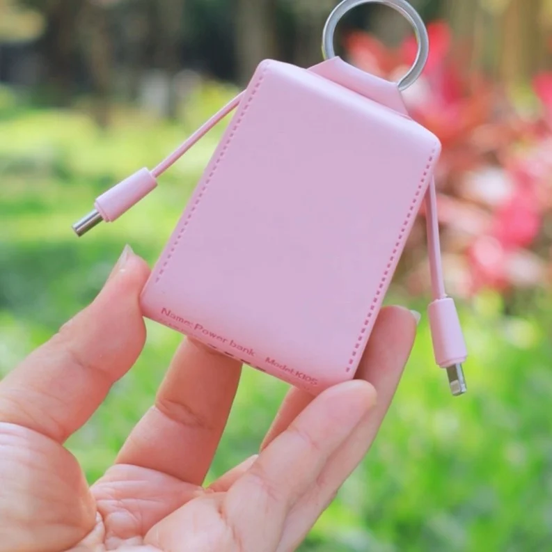 Mini Keyring Power Bank With Built-in Dual Cables — image 6