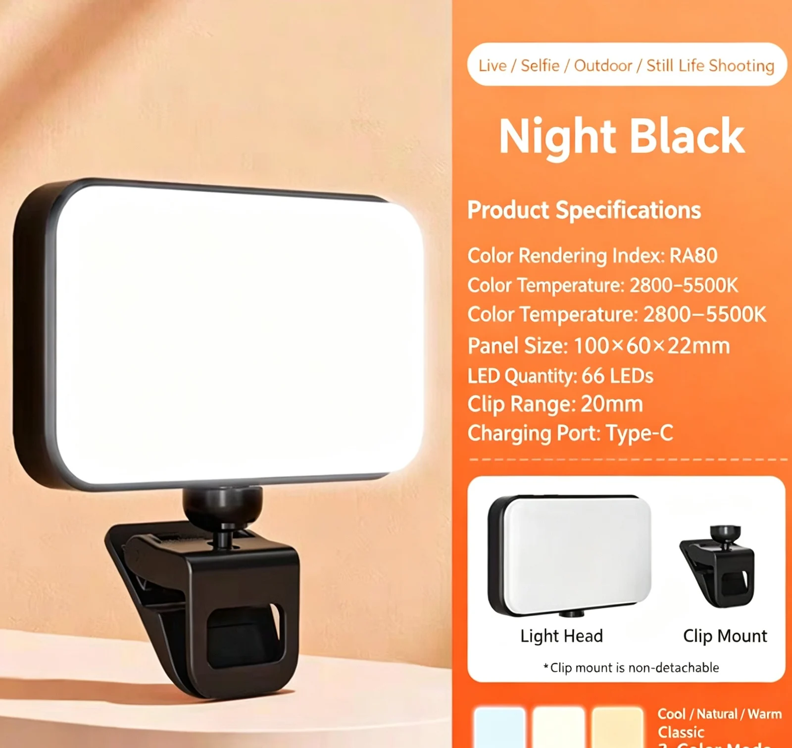 Mini Portable Hand Held LED Fill Light Adjustable Photography Video Lighting Lamp For… — image 5