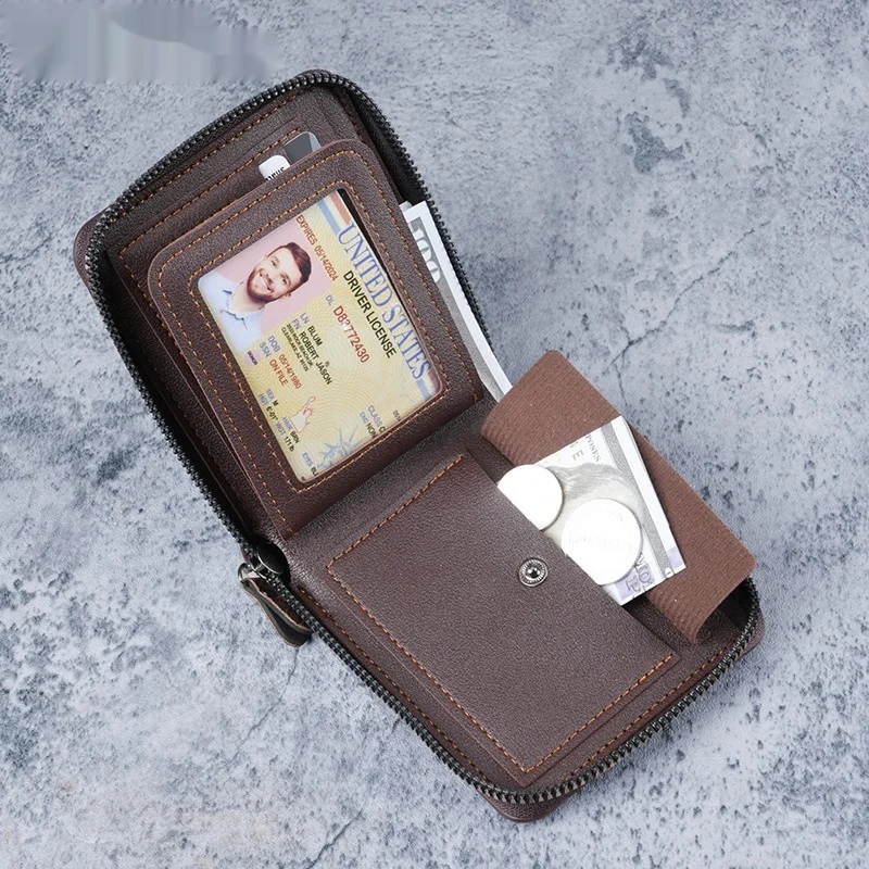 Minimalist Bi-fold Wallet Mens Short — image 7