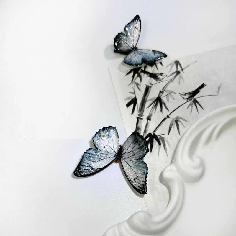 Minimalist Ink-wash Style Butterfly Hair Clip — image 5
