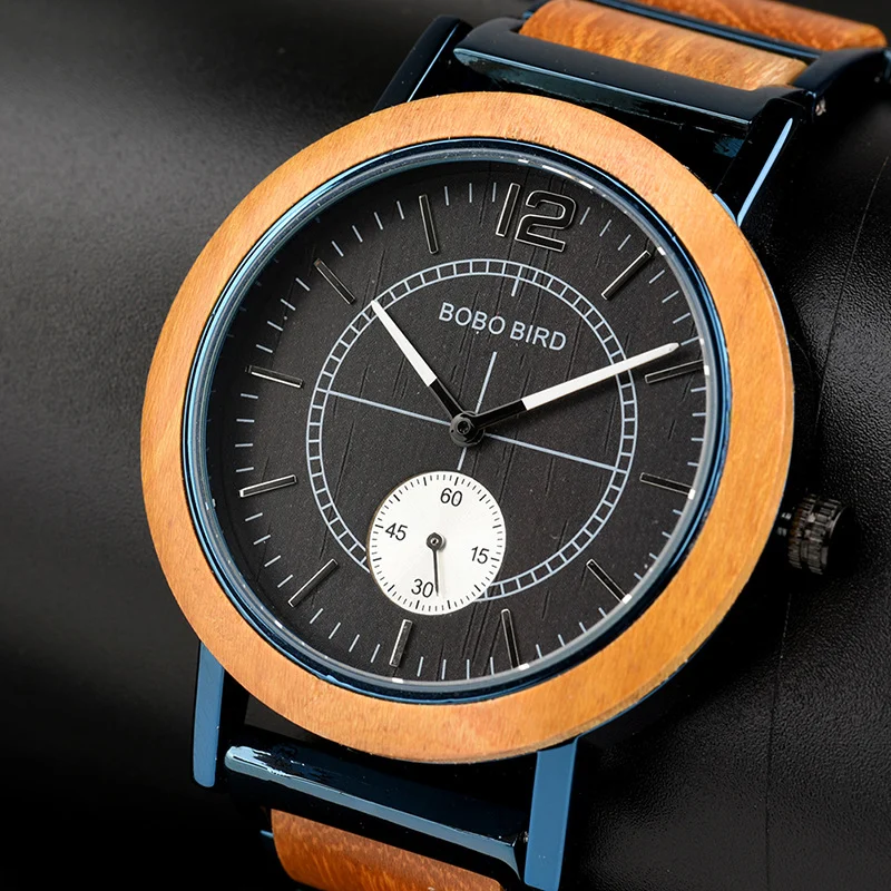 Minimalist-style Classic Wooden Analog Quartz Watch — image 1