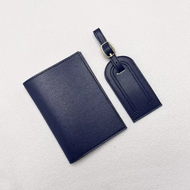 Minimalist, Versatile And Multi-functional Leather Passport Holder Luggage Tag Set — image 9