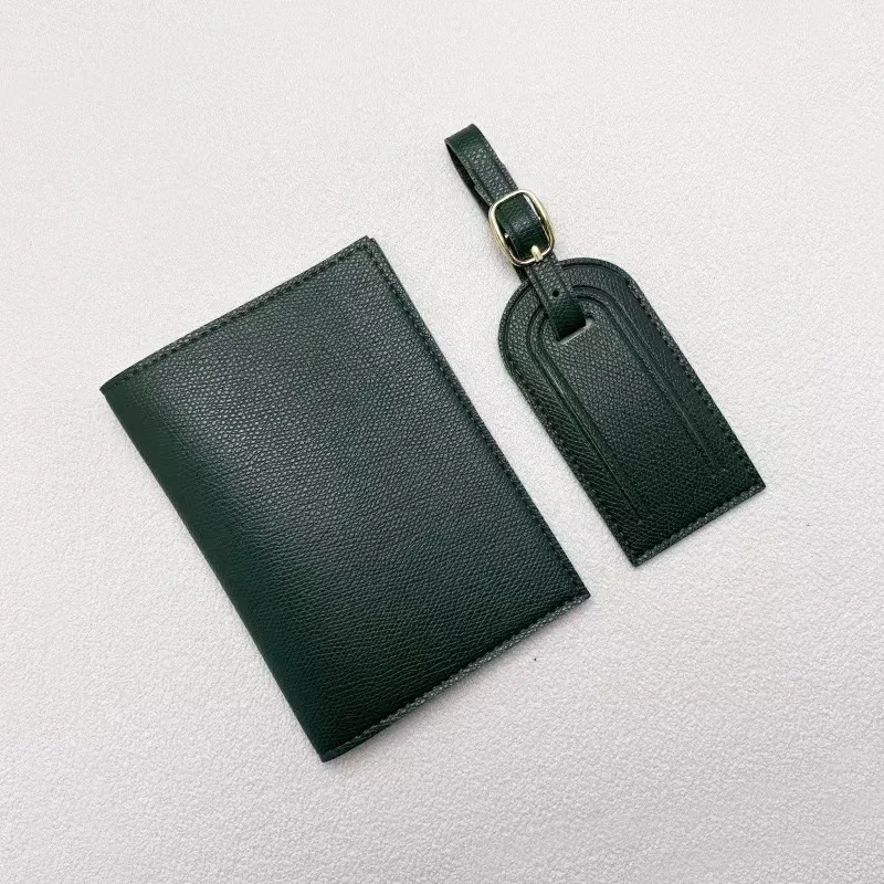 Minimalist, Versatile And Multi-functional Leather Passport Holder Luggage Tag Set — image 7