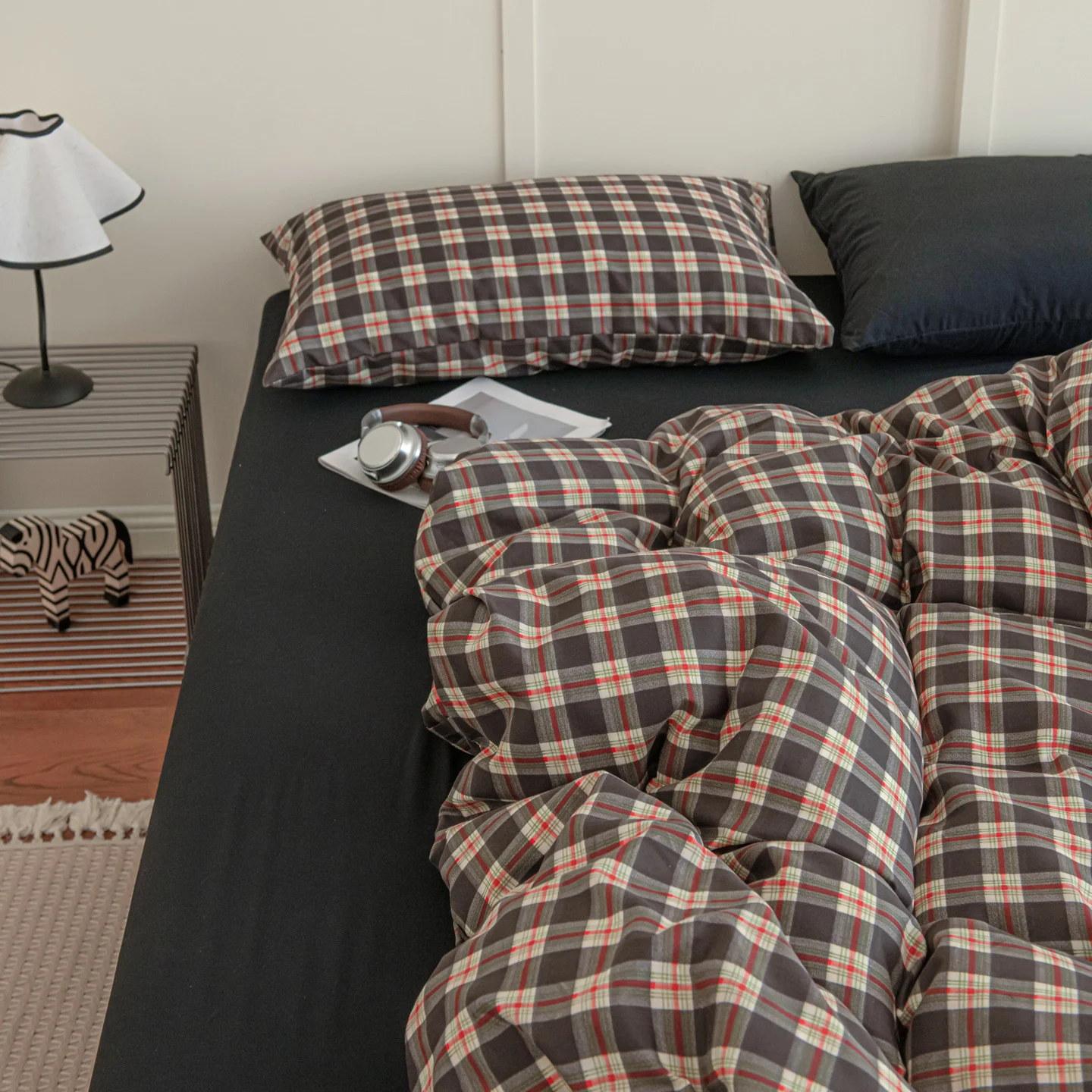 Mix-and-match Skin-friendly Washed Cotton Four-piece Set — image 2