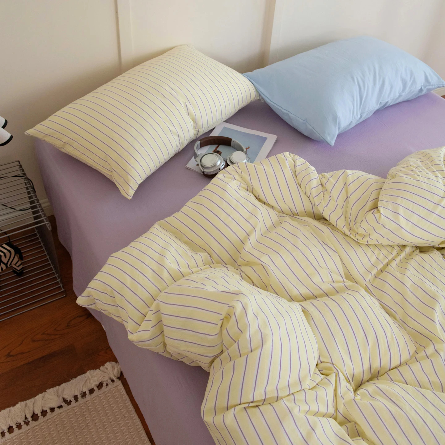 Mix-and-match Skin-friendly Washed Cotton Four-piece Set — image 7